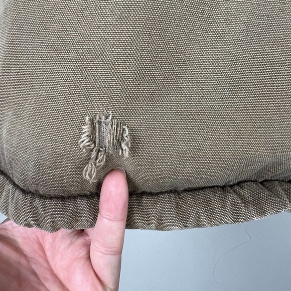 Woolrich Vest Men XL Brown Sherpa Fleece Lined Canvas Full Zip Work Outdoor WORN - Picture 8 of 16